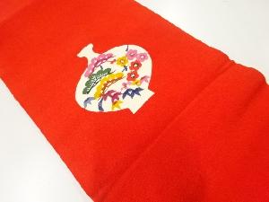 リサイクル　縮緬地型染壺に松竹梅模様名古屋帯